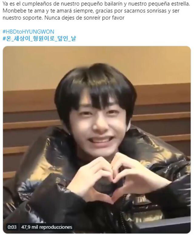 MONBEBE celebra el cumpleaños de Hyungwon de MONSTA X.