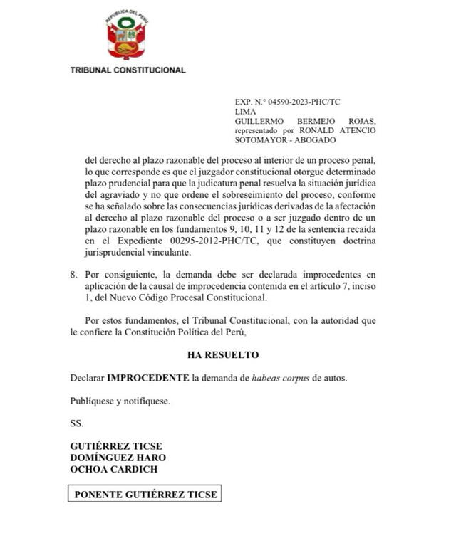 Resolución del Tribunal Constitucional   