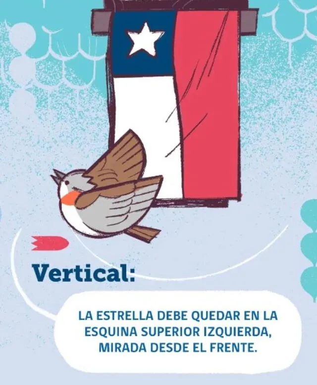 Existen 3 formas de colocar la bandera en estas Fiestas Patrias. Foto: Gobierno de Chile 