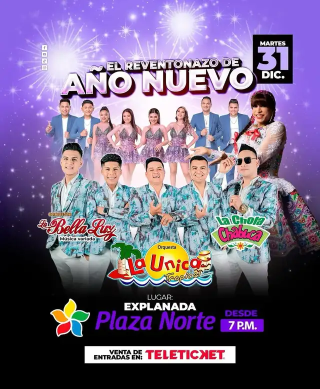  La Única Tropical ofrecerá un concierto por fin de año junto a La Bella Luz en Plaza Norte. Foto: Instagram 