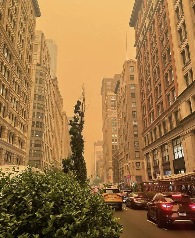 ¿Por qué Nueva York se ha tornado amarillo? | cielo rojo | incendio Canadá