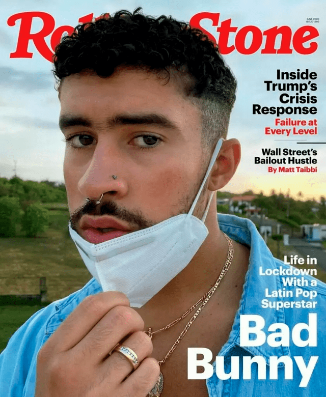 Bad Bunny el primer cantante de reguetón en aparecer en la portada de la revista Rolling Stone.