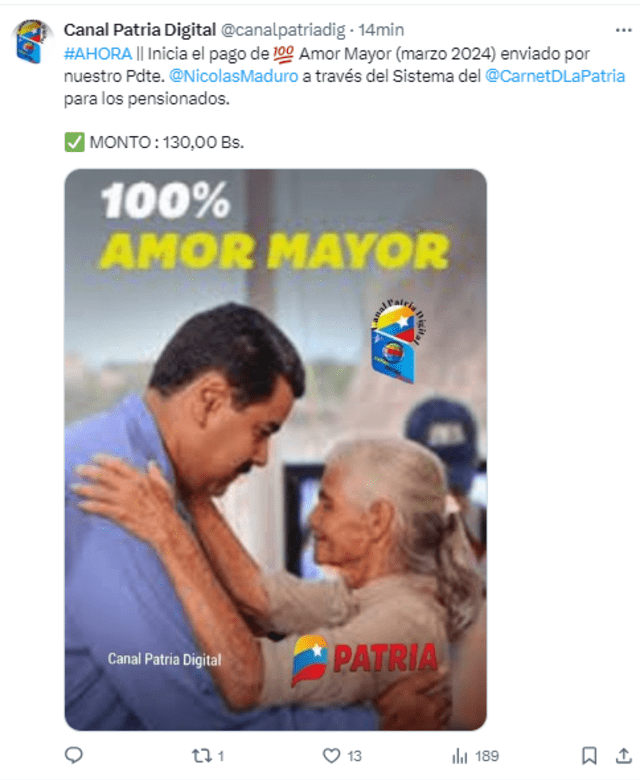 ¿Por qué no me llega el Bono Amor Mayor? Solución y guía fácil vía Sistema Patria | pensión amor mayor | veqr 100 amor mayor | vicesocial amor mayor | listado amor mayor ivss | qué bono está llegando HOY