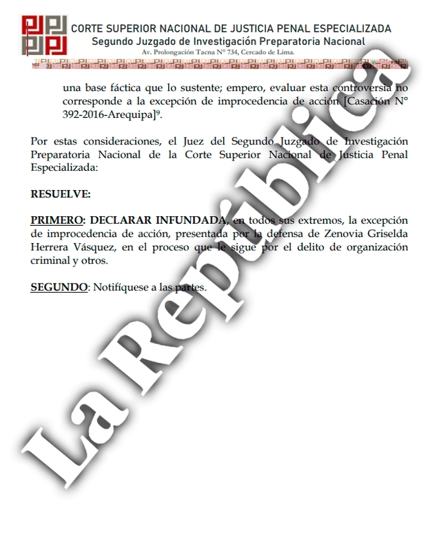 Decisión del Poder Judicial con respecto a la solicitud de archivo del caso Waykis en la Sombra | Foto: La República. Decisión del Poder Judicial con respecto a la solicitud de archivo del caso Waykis en la Sombra | Foto: La República.