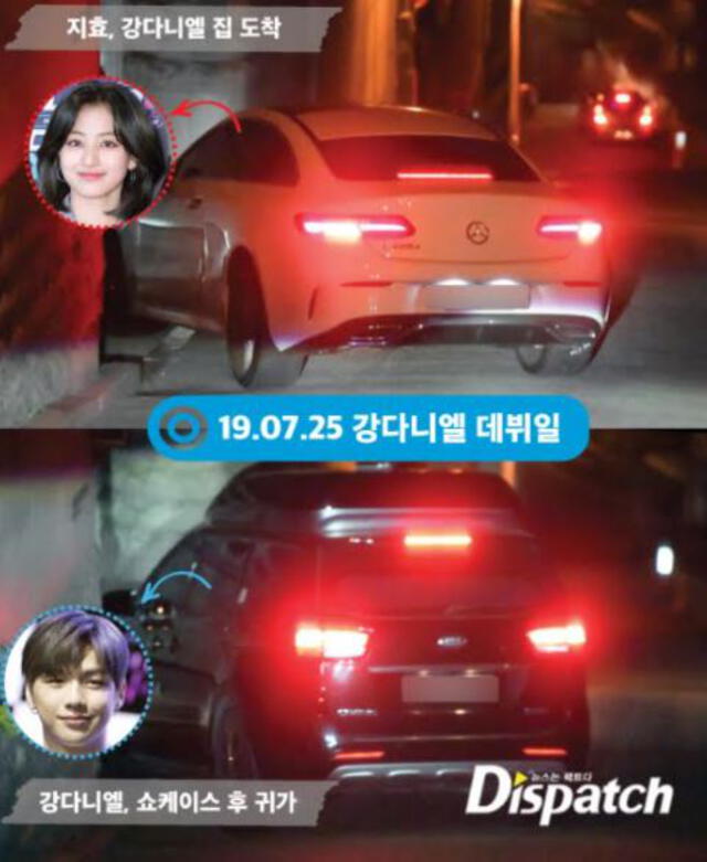 Fotografías que probaban los encuentros de Daniel y Jihyo. Foto: Dispatch