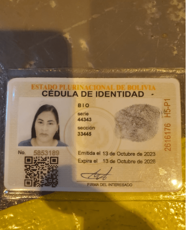 Identidad de Reyna Gozme La Fuente fue confirmada por sus documentos.   