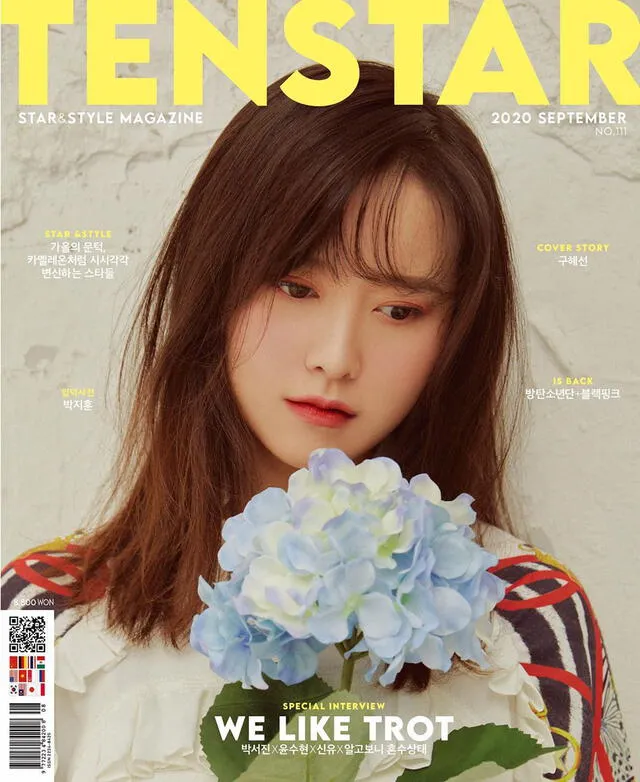 La actriz Goo Hye Sun en la portada de la edición de setiembre de la revista TENSTAR. Crédito: Tenasia