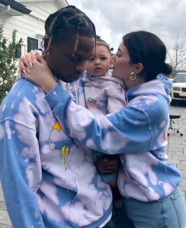 Kylie Jenner, Stormi y Travis Scott.