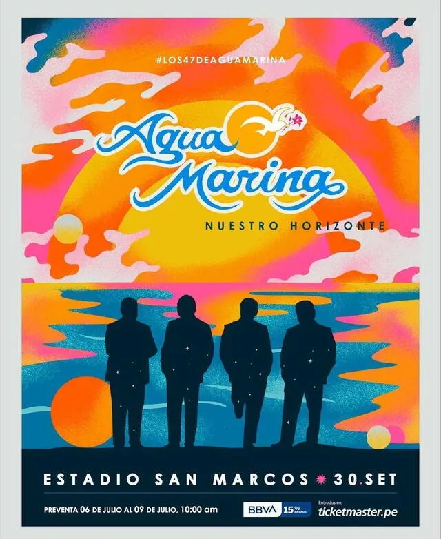 Flyer de concierto de Agua Marina. Foto: Instagram    