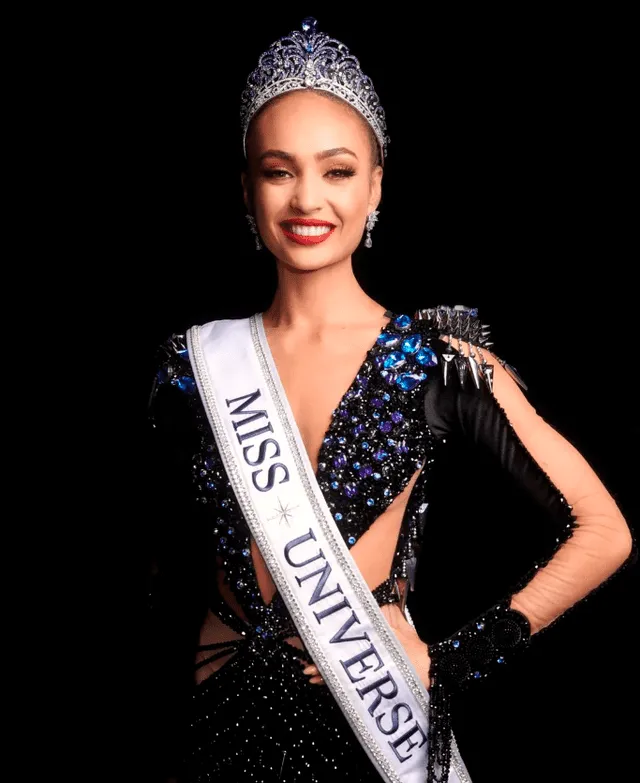 R'Bonney Gabriel, Miss Universo 2022, usa el mismo modelo que portará su sucesora. Foto: Instagram/Mouawad 