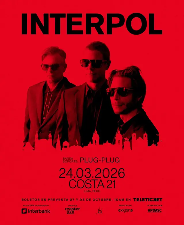 Interpol en Lima. Foto: difusión/Instagram   