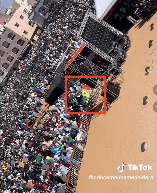 Bandera de Senegal en otro video del mismo usuario. Foto: captura de TikTok Bandera de Senegal en otro video del mismo usuario. Foto: captura de TikTok