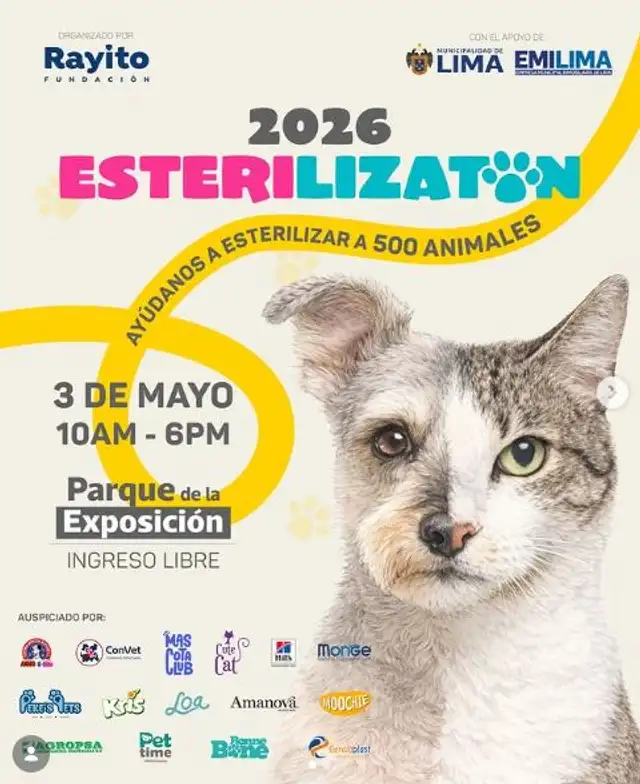Esterilizatón 2026 se realizará el domingo 3 de mayo