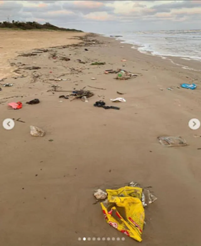 La gran cantidad de basura en las orillas de Uruguay.