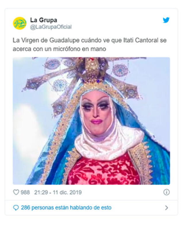 Itati Cantoral se vuelve tendencia en Twitter por su interpretación de la canción en honor de la Virgen de Guadalupe. Foto: Twitter