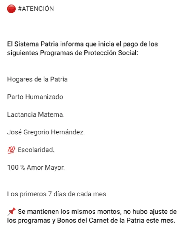 El Bono Parto Humanizado es entregado todos los meses. Foto: Canal Patria Digital   