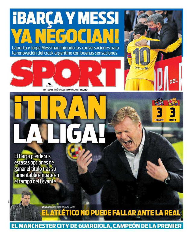 La portada del diario Sport.