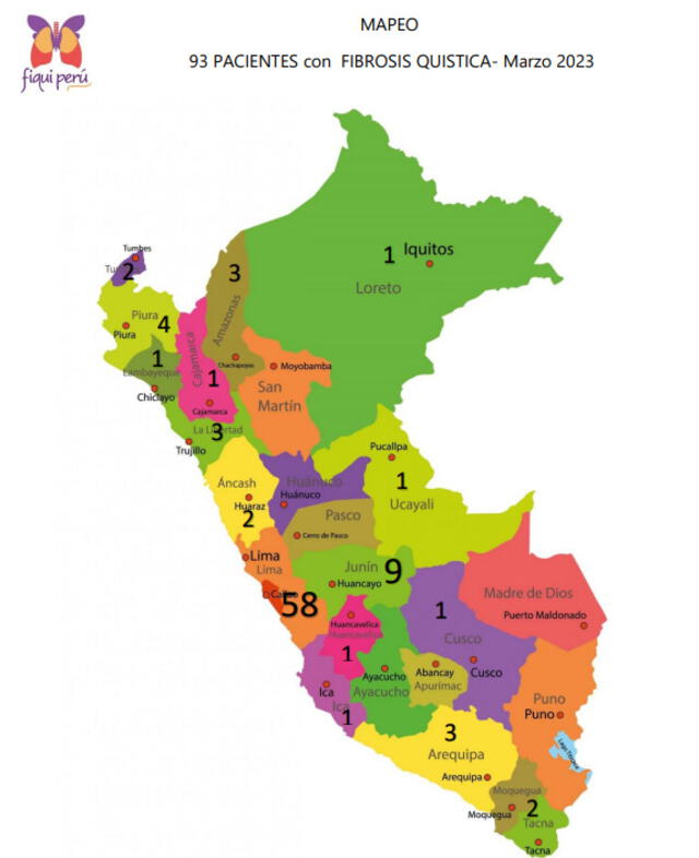 Fiqui Perú es integrado por familiares de 93 pacientes con fibrosis quística de diferentes partes del Perú. Varios vendrán a Lima por el plantón de mañana. Foto: Fiqui Perú   