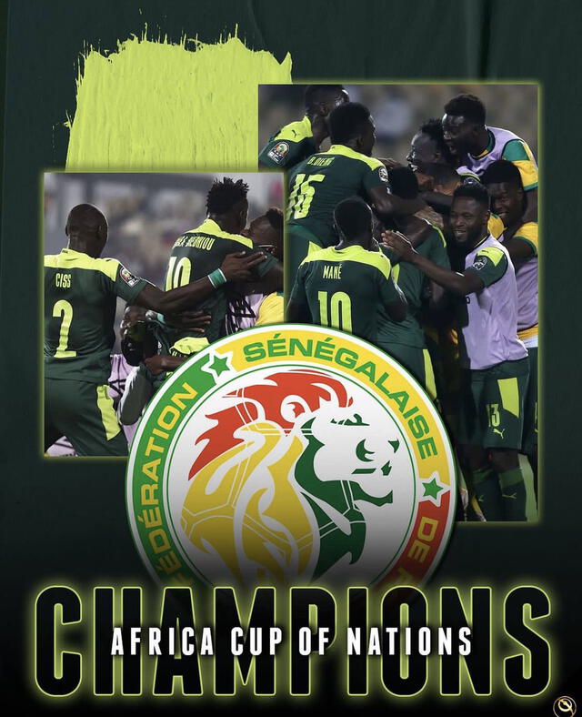 Senegal campeón de la Copa Africana de Naciones. Foto: Football Senegal
