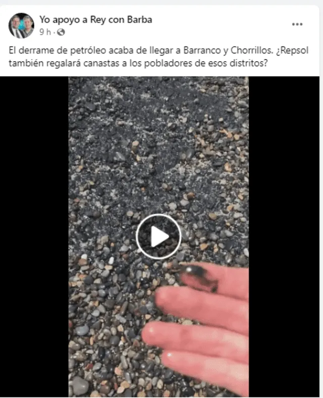 Publicación con el referido video. Foto: Facebook