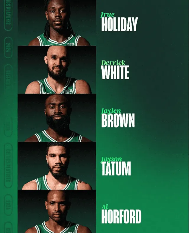 Lineup de Boston. Foto: Celtics   