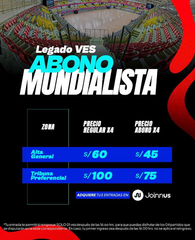  Entradas para el mundial. Foto: Mundial Voley Sub-17 