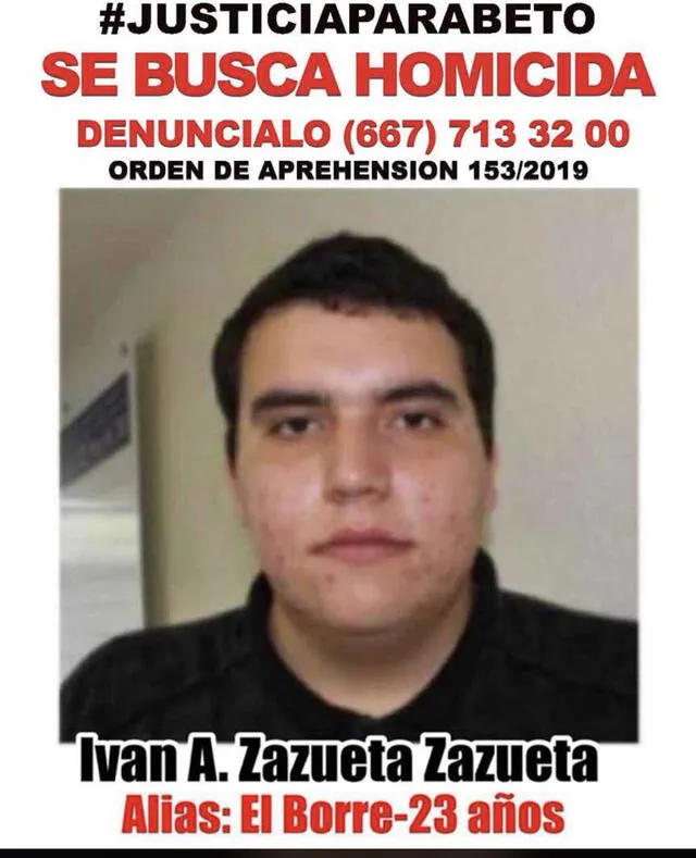 Afiche del presunto homicida de Humberto Trejo Espinal. (Foto: Captura)