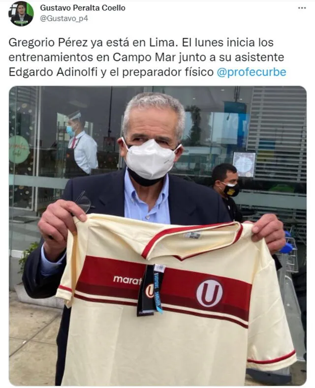 Gregorio Pérez dirigió a la U por primera vez en 2020. Foto: Twitter/Gustavo Peralta
