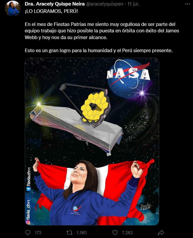 Telescopio James Webb, Aracely Quispe, NASA, ingeniera, Perú, quién es