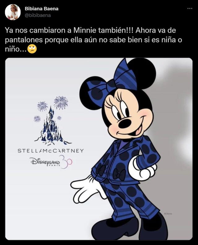 Usuario indignado en por el cambio de Minnie Mouse. Foto: Twitter