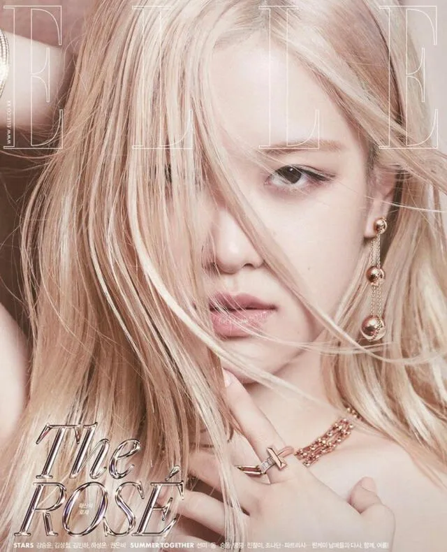 Rosé BLACKPINK ELLE Korean portada photoshoot Tiffany & Co. BLINK