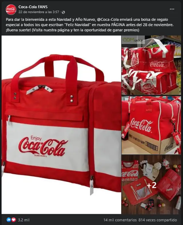 Ejemplo de publicación ciral con la estafa en redes sociales Ejemplo de publicación ciral con la estafa en redes sociales