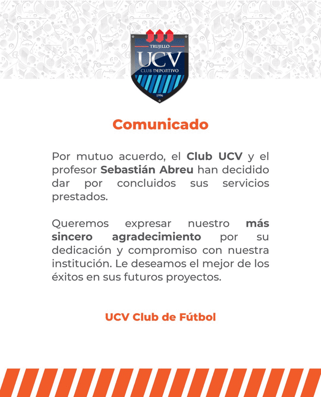 Comunicado de César Vallejo. Foto: UCV/Twitter 