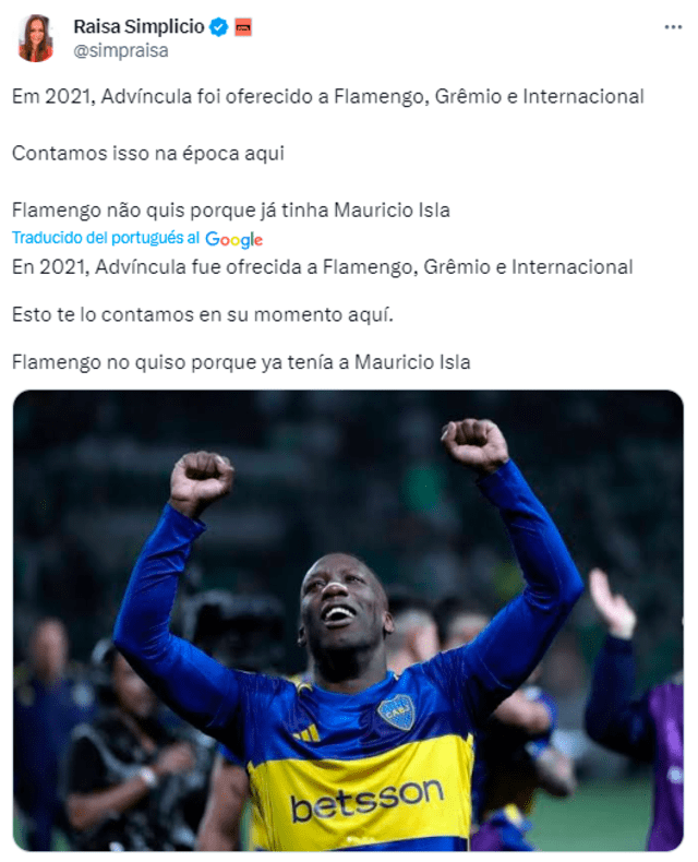  Advíncula fue ofrecido a 3 clubes brasileños en el 2021. Foto: Twitter.   