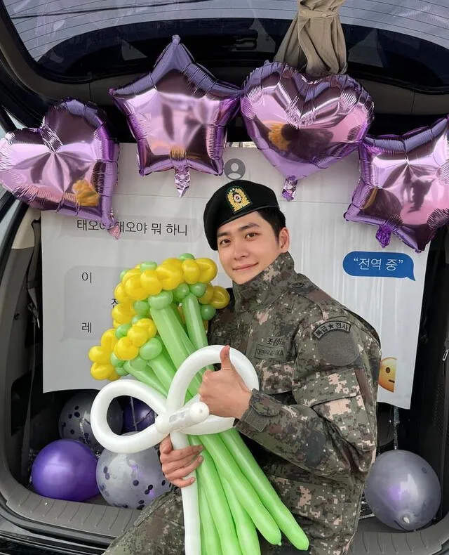 Kang Tae Oh terminó el servicio militar el 19 de marzo. Foto: Naver   