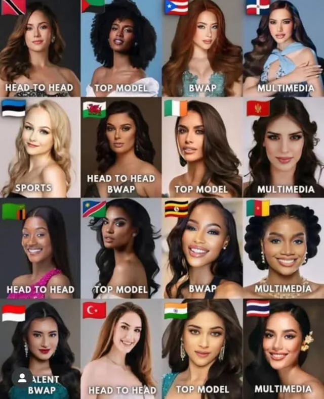  16 candidatas del Top 40. Foto: difusión 