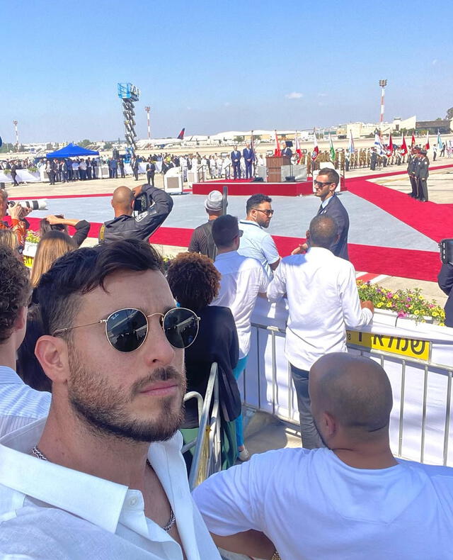 Eyal Berkover fue parte de la comitiva israelí que recibió a Joe Biden. Foto: Instagram   