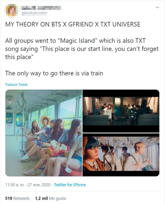 Un fan presentó la teoría de que BigHit intente integrar los universos de BTS, GFriend y TXT en uno solo.