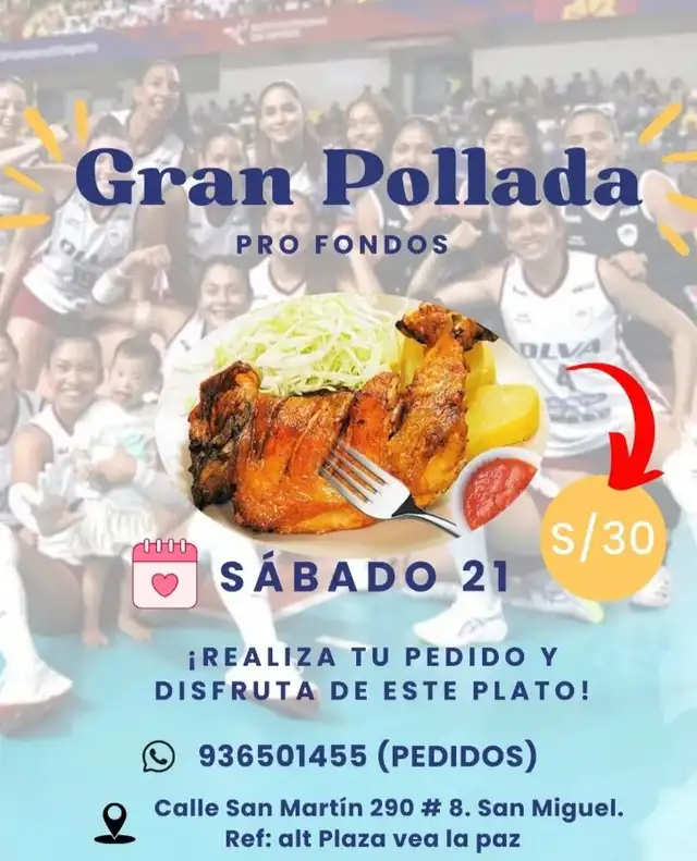 La pollada de Olva Latino será este sábado 21 de febrero. Foto: X/Leahsacin.   