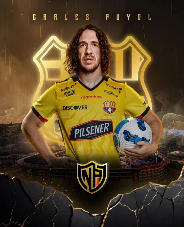 Carles Puyol fue elegido como el jugador centenario del Ídolo. Foto: Barcelona SC   