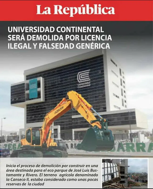 Difunden información falsa con logotipo de La República. Foto: Universidad Continental