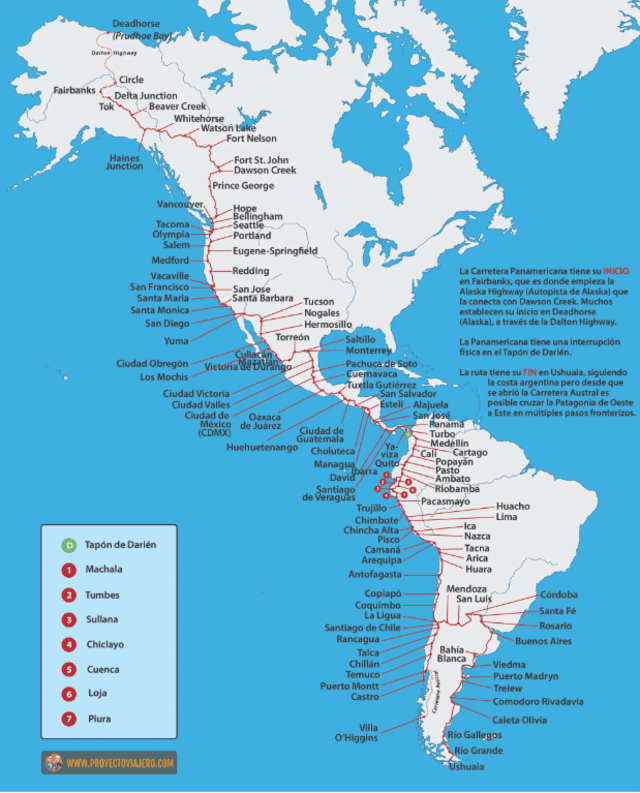  La Carretera Panamericana está compuesta por 30,000 km. Foto: Proyecto Viajero   