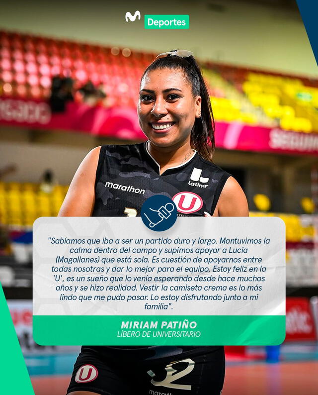  Declaraciones de Miriam Patiño tras el triunfo de Universitario. Foto: Movistar Deportes   