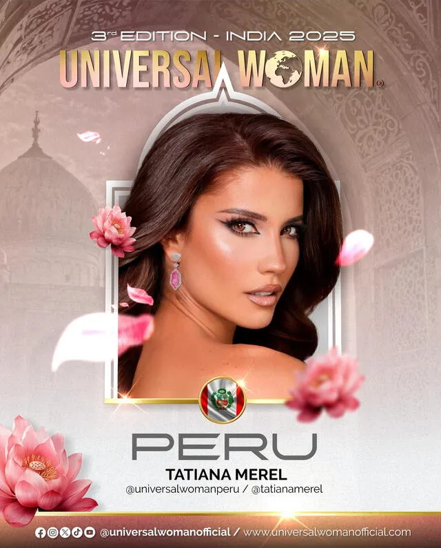 Tatiana Merel representará al Perú en el certamen internacional Universal Woman. Foto: difusión Tatiana Merel representará al Perú en el certamen internacional Universal Woman. Foto: difusión