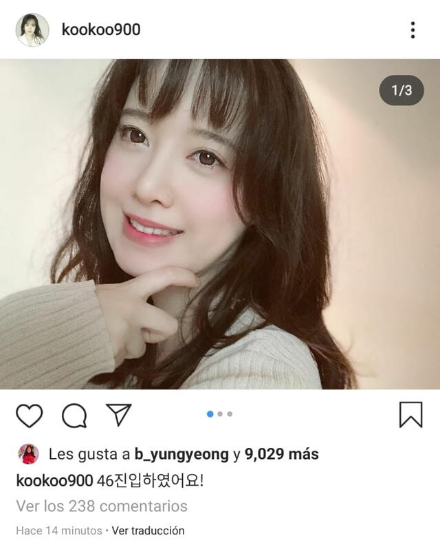 23.6.20. Post de Goo Hye Sun anunciando que alcanzó su peso ideal. Crédito: Instagram