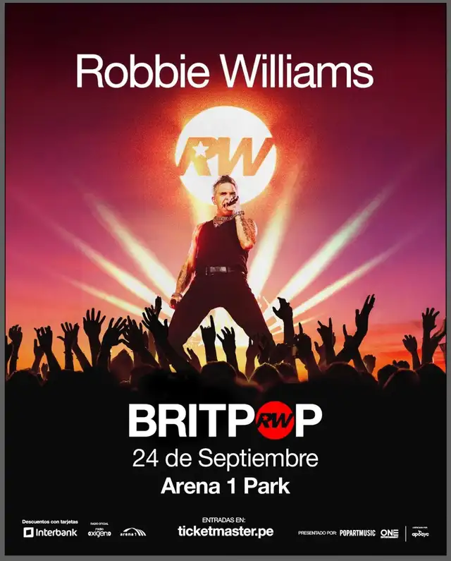 Robbie Williams en Perú por primera vez. Robbie Williams en Perú por primera vez.