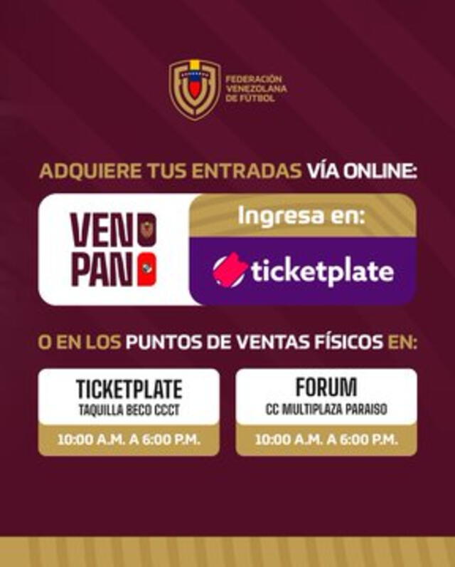 Aquí se podrá comprar los boletos para el Venezuela vs. Panamá. Foto: La Vinotinto Femenina/X   