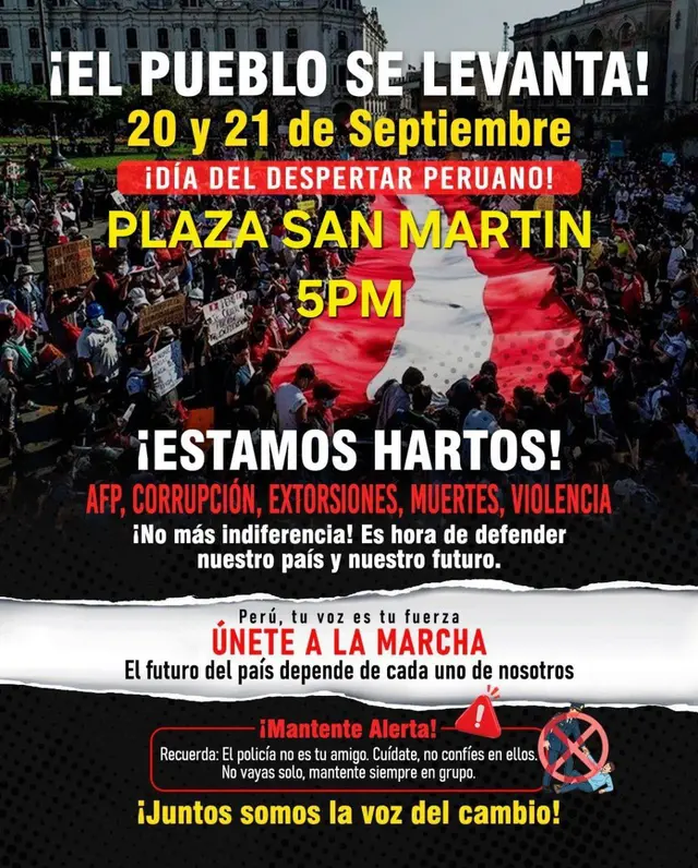 Afiche marcha 20 y 21 setiembre.   