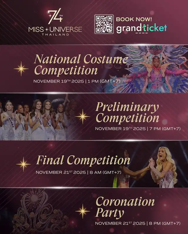 Fechas de las actividades del Miss Universo 2025. Foto: Instagram Fechas de las actividades del Miss Universo 2025. Foto: Instagram