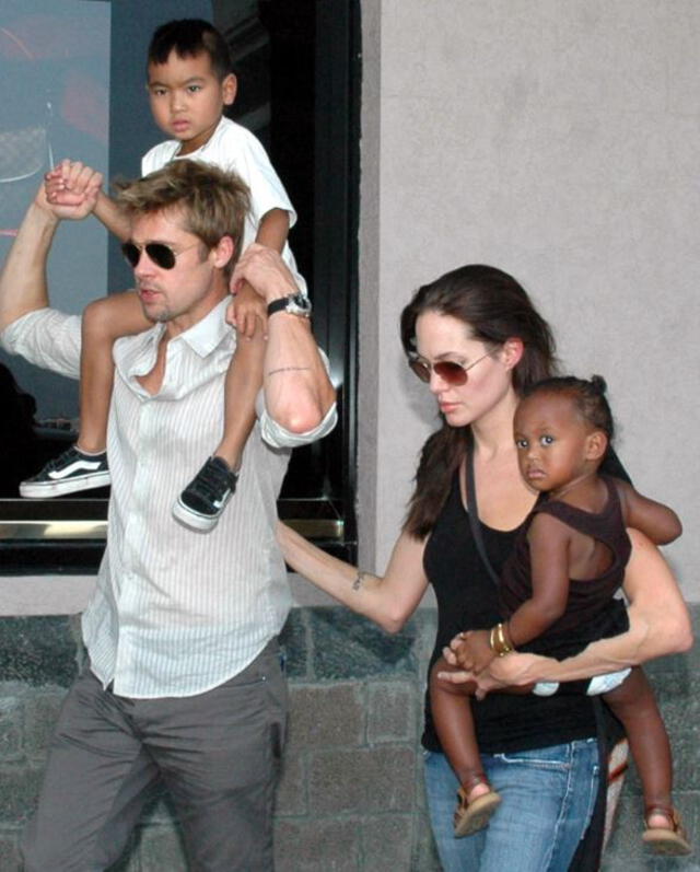 Brad Pitt, Maddox, Angelina Jolie y Zahara
